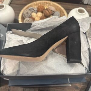 Ann Taylor Black Block Heel Pumps